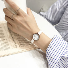 Load image into Gallery viewer, Women&#39;s Fashion White Small Watches 2019 Ulzzang Brand Ladies Quartz Wristwatch Simple Retr Montre Femme With Leather Band Clock