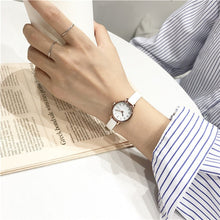 Load image into Gallery viewer, Women&#39;s Fashion White Small Watches 2019 Ulzzang Brand Ladies Quartz Wristwatch Simple Retr Montre Femme With Leather Band Clock