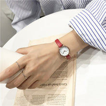 Load image into Gallery viewer, Women&#39;s Fashion White Small Watches 2019 Ulzzang Brand Ladies Quartz Wristwatch Simple Retr Montre Femme With Leather Band Clock