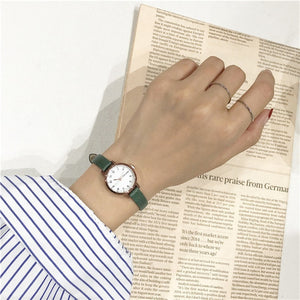 Women's Fashion White Small Watches 2019 Ulzzang Brand Ladies Quartz Wristwatch Simple Retr Montre Femme With Leather Band Clock