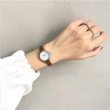 Load image into Gallery viewer, Women&#39;s Fashion White Small Watches 2019 Ulzzang Brand Ladies Quartz Wristwatch Simple Retr Montre Femme With Leather Band Clock