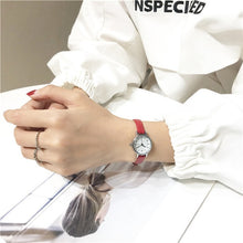 Load image into Gallery viewer, Women&#39;s Fashion White Small Watches 2019 Ulzzang Brand Ladies Quartz Wristwatch Simple Retr Montre Femme With Leather Band Clock