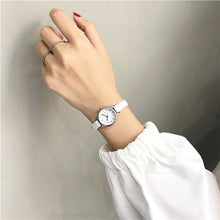 Load image into Gallery viewer, Women&#39;s Fashion White Small Watches 2019 Ulzzang Brand Ladies Quartz Wristwatch Simple Retr Montre Femme With Leather Band Clock