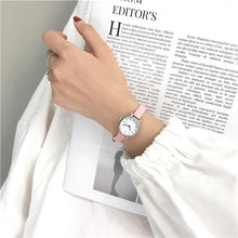 Load image into Gallery viewer, Women&#39;s Fashion White Small Watches 2019 Ulzzang Brand Ladies Quartz Wristwatch Simple Retr Montre Femme With Leather Band Clock