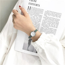 Load image into Gallery viewer, Women&#39;s Fashion White Small Watches 2019 Ulzzang Brand Ladies Quartz Wristwatch Simple Retr Montre Femme With Leather Band Clock