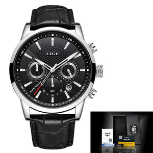 LIGE Brand Men Watches Automatic Mechanical Watch Tourbillon Sport Clock Casual Leather Business Wrist Watch Gold Relojes Hombre