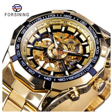 Load image into Gallery viewer, Forsining Mens Skeleton Watches Top Brand Luxury Stainless Steel Waterproof D Transparent Water Mechanical Men&#39;s Wrist Watch