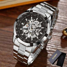 Load image into Gallery viewer, Skeleton Automatic Mechanical Watch Winner Gold Men Watches Stainless Steel Bracelet Sports Luxury Male Clock Chinese Wristwatch