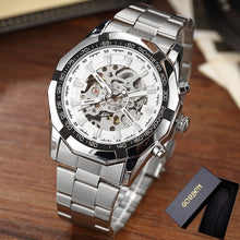 Load image into Gallery viewer, Skeleton Automatic Mechanical Watch Winner Gold Men Watches Stainless Steel Bracelet Sports Luxury Male Clock Chinese Wristwatch