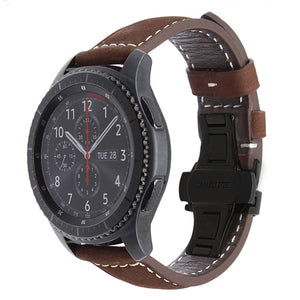 Italian Genuine Leather Watchband 22mm Quick Release for Samsung Gear S3 Classic Frontier Gear 2 Neo Live Watch Band Wrist Strap