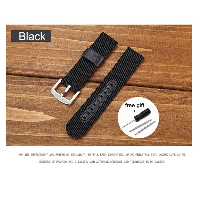 Nylon Watch Band Watchband Leather Strap 18mm 20mm 22mm 24mm Watch Straps Stainless Steel Buckle pulseira relogio correa reloj