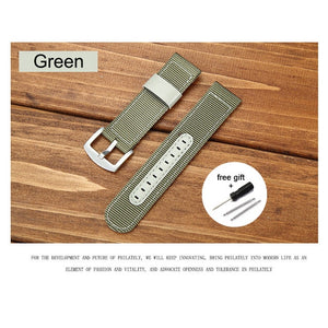 Nylon Watch Band Watchband Leather Strap 18mm 20mm 22mm 24mm Watch Straps Stainless Steel Buckle pulseira relogio correa reloj